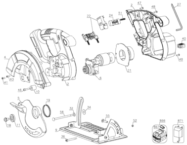 Default Diagram and Parts List for BDCS1806 Type 1 Black and Decker Circular Saw